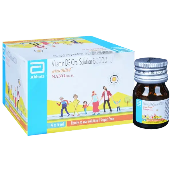 Arachitol Nano Bottle 60K IU Vitamin D3 Oral Solution (5ml each)